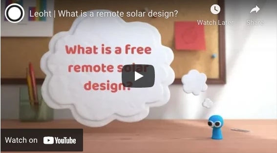 Remote design video for solar installation